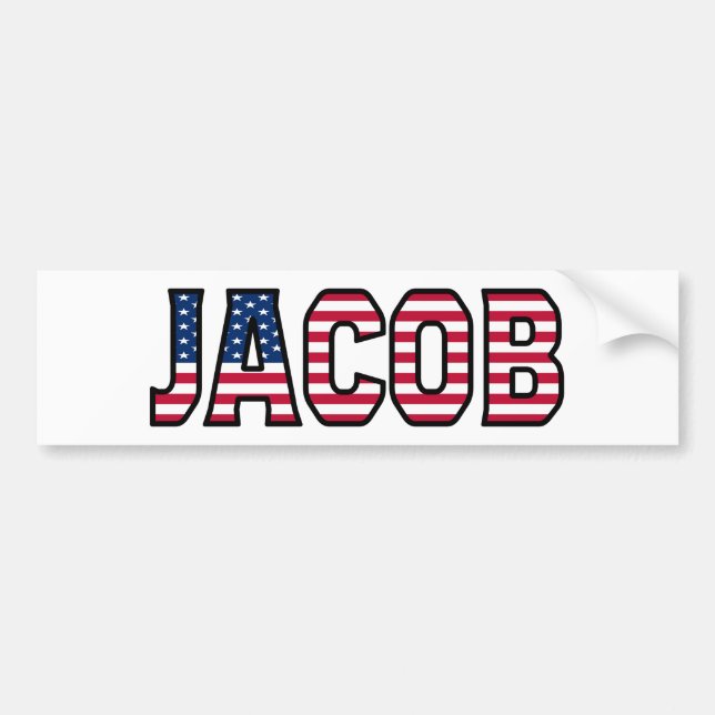 Jacob Nom Vorname USA Aufkleber Sticker Auto (Devant)