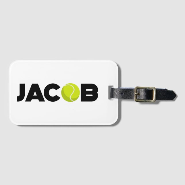 Jacob Tennis Luggage Tag (Front Horizontal)