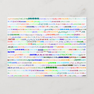 Jacob Text Design II Postcard
