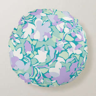 Jacobean Collage Round Pillow