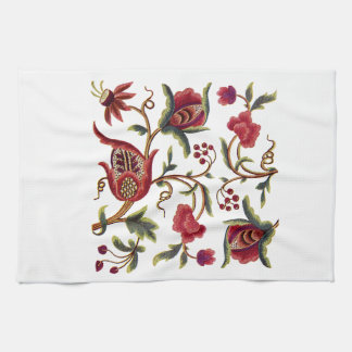 Jacobean Embroidery Kitchen Towel