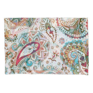 Jacobean Ethnic Floral Pattern Pillowcase