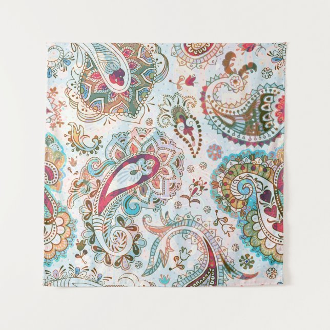 Jacobean Ethnic Floral Pattern Tapestry (Front)
