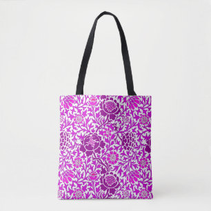 Jacobean Floral , Amethyst Purple & Lilac Tote Bag