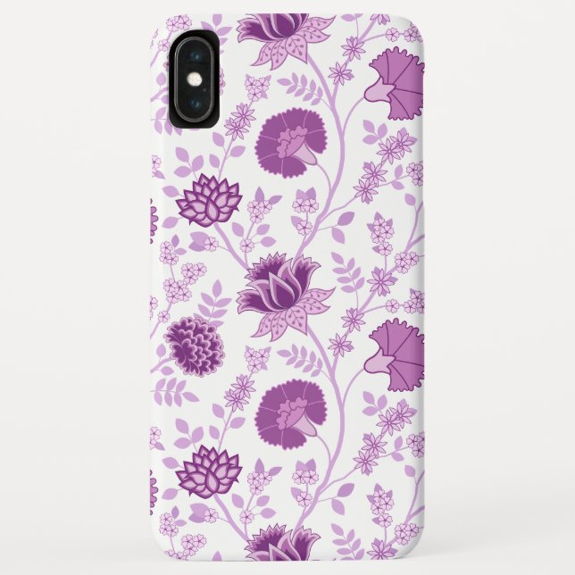 Jacobean Floral Big Pattern Pinks on White Case-Mate iPhone Case (Back)
