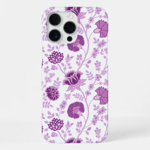 Jacobean Floral Big Pattern Pinks on White iPhone 16 Pro Max Case