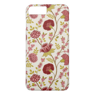 Jacobean Floral Big Pattern Reds Pinks Gold Cream Case-Mate iPhone Case