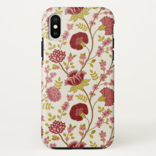 Jacobean Floral Big Pattern Reds Pinks Gold Cream Case-Mate iPhone Case