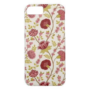 Jacobean Floral Big Pattern Reds Pinks Gold Cream Case-Mate iPhone Case