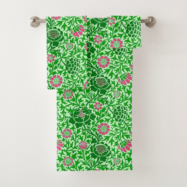 Jacobean Floral, Emerald et Lime Green (En situation)