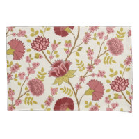 Jacobean Floral Lg Pattern Reds Pinks Gold Cream
