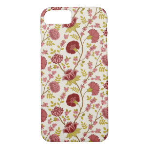 Jacobean Floral Pattern Reds Pinks Gold Cream Case-Mate iPhone Case