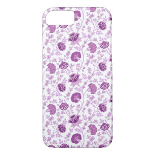 Jacobean Floral Repeat Pattern Pinks on White Case-Mate iPhone Case