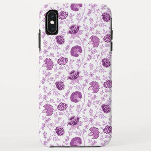 Jacobean Floral Repeat Pattern Pinks on White iPhone XS Max Case