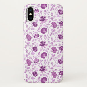 Jacobean Floral Repeat Pattern Pinks on White Case-Mate iPhone Case