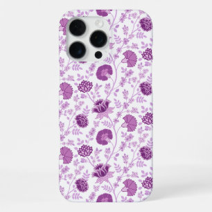 Jacobean Floral Repeat Pattern Pinks on White iPhone 16 Pro Max Case