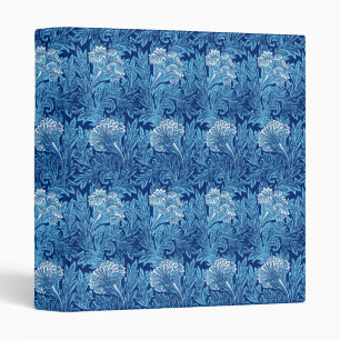 Jacobean Flower Damask, Cobalt and Light Blue Binder