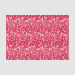 Jacobean Flower Damask, Fuchsia and Light Pink Tissue Paper