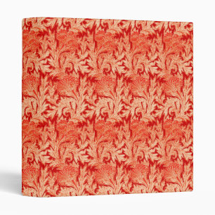Jacobean Flower Damask, Mandarin and Light Orange Binder