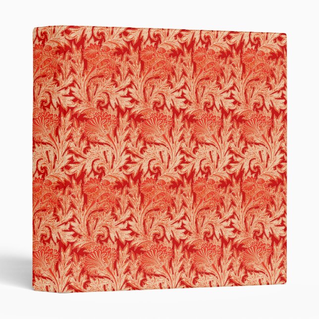 Jacobean Flower Damask, Mandarin and Light Orange Binder (Front/Spine)