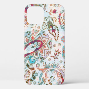 Jacobean seamless pattern. Flowers background, eth iPhone 12 Case