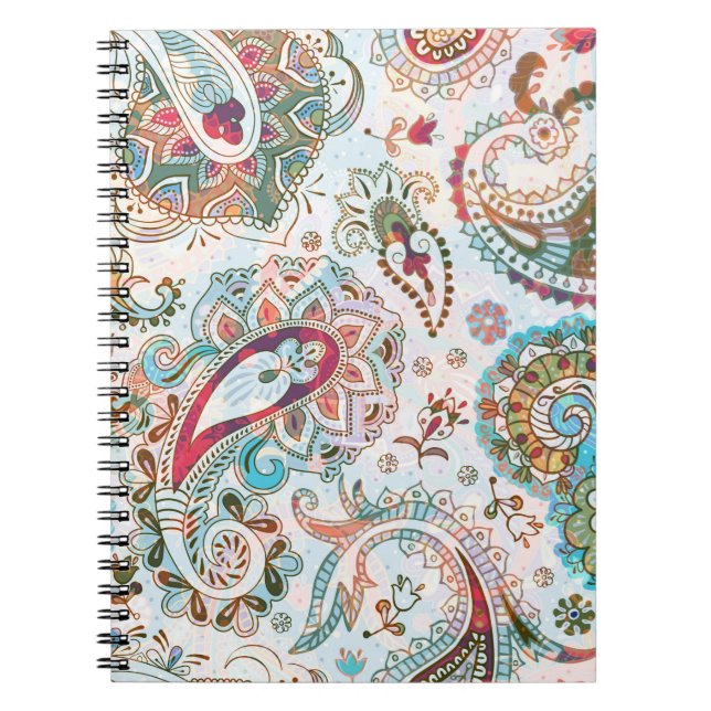 Jacobean seamless pattern. Flowers background, eth Notebook (Front)