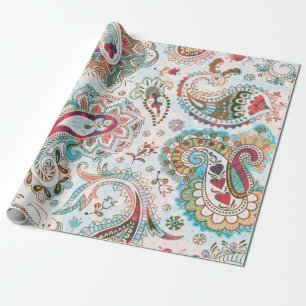 Jacobean seamless pattern. Flowers background, eth Wrapping Paper