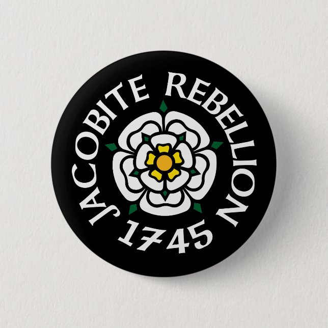 Jacobite 1745 2 inch round button (Front)