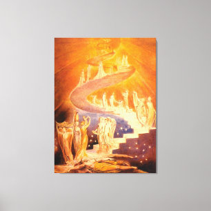 Jacob's Dream By William Blake Canvas Print