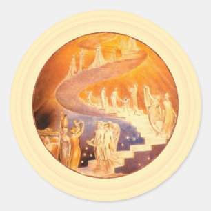 Jacob's Dream By William Blake Classic Round Stick Classic Round Sticker