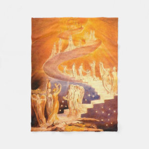 Jacob's Dream By William Blake Fleece Blanket