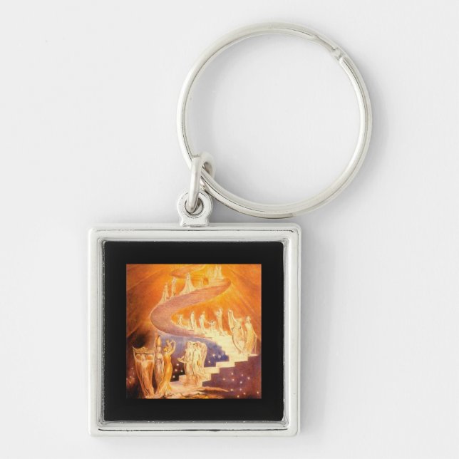 Jacob's Dream By William Blake  Keychain (Front)