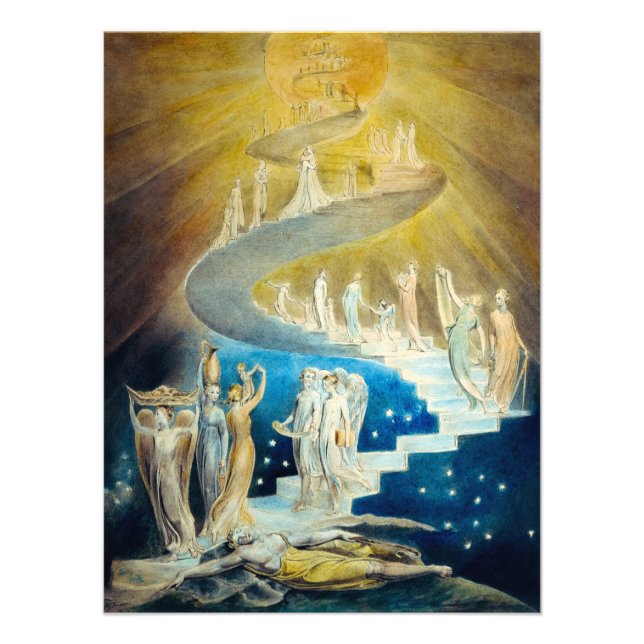 Jacob's Ladder by William Blake Photo Print (Front)