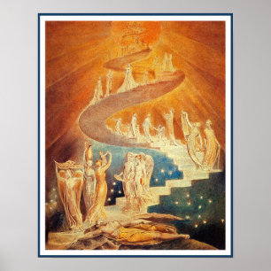 Jacob's Ladder by William Blake Poster