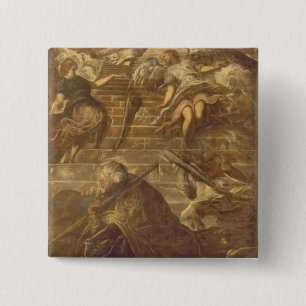 Jacob's Ladder (oil on canvas) 2 Inch Square Button