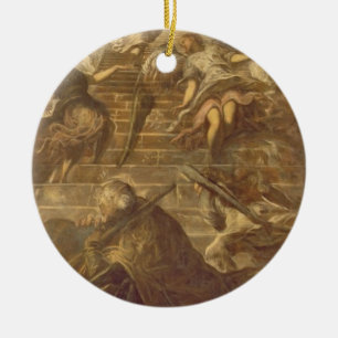 Jacob's Ladder (oil on canvas) Ceramic Ornament
