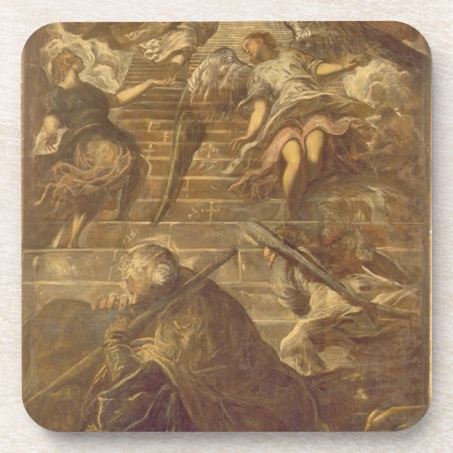 Jacob's Ladder (oil on canvas) Coaster (Front)