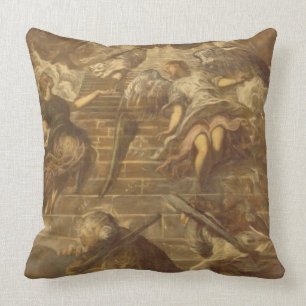 Jacob's Ladder (oil on canvas) Throw Pillow