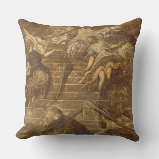 Jacob's Ladder (oil on canvas) Throw Pillow (Front)