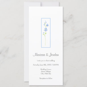 Jacob's Ladder Watercolor Flowers Invitation