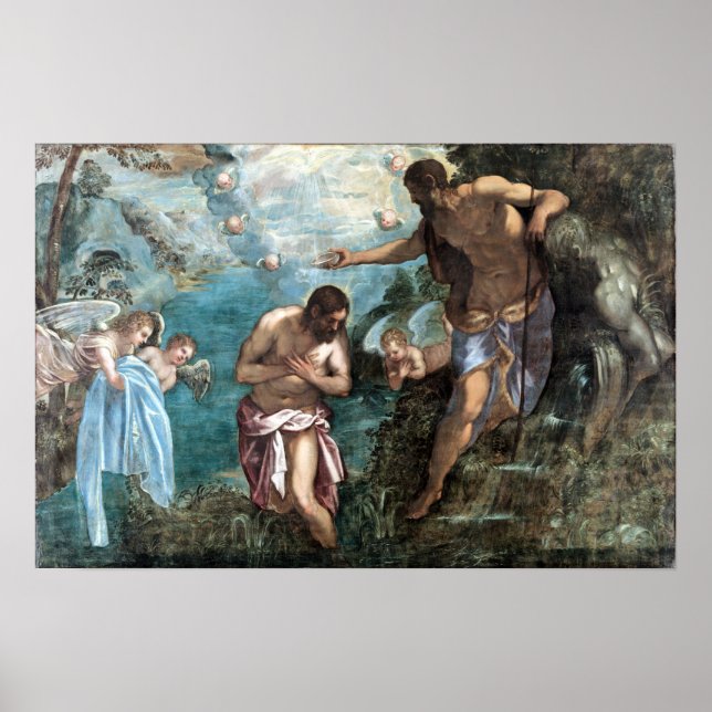 Jacopo Tintoretto Baptism of Christ Poster (Front)