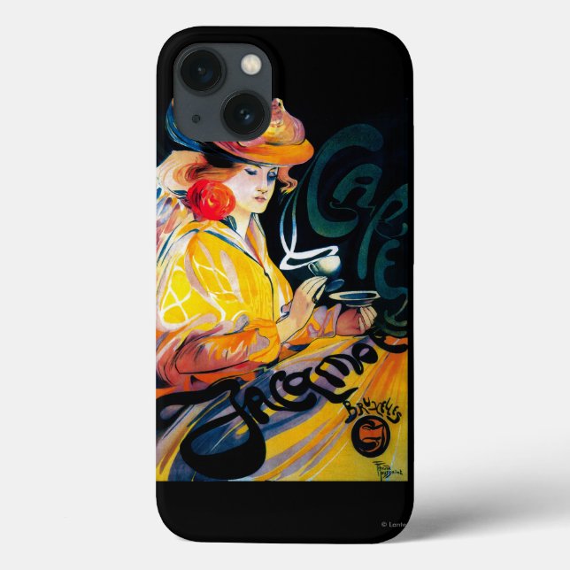 Jacqmotte Caf� Vintage PosterEurope Case-Mate iPhone Case (Back)