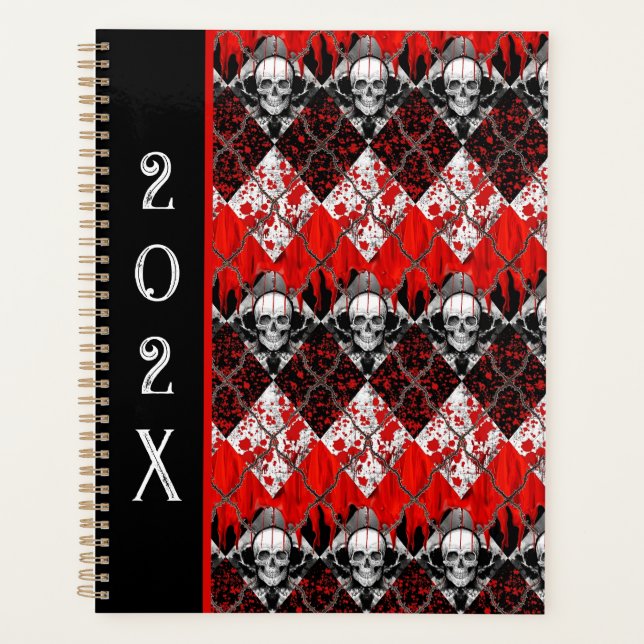 Jacquard à fil barbelé Saigner rouge noir blanc (Devant)
