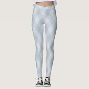 Jacquard Bleu Bébé Motif Leggings - Cosy & Chic