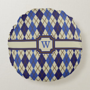 Jacquard Blueberry Scone Coussin rond