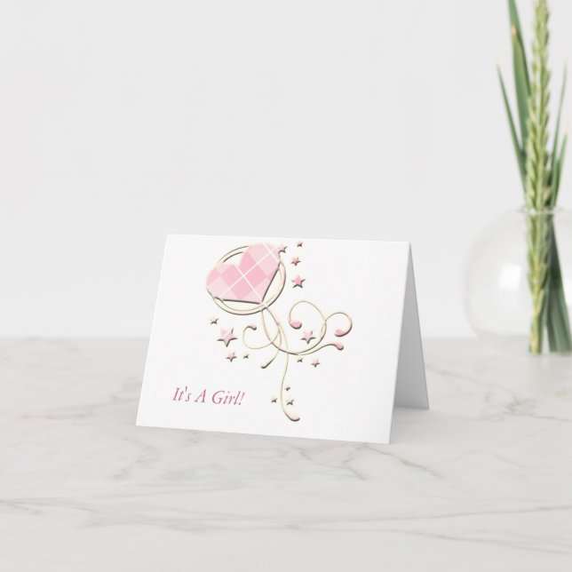 Jacquard - c'est une fille… Nouveau faire-part (Devant)