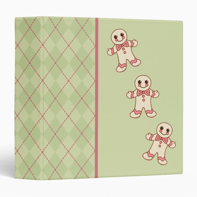 Jacquard de Noël Cookies Classeur du carnet de  (Devant/Côté)