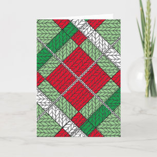 JACQUARD de vacances KNIT carte de Noël
