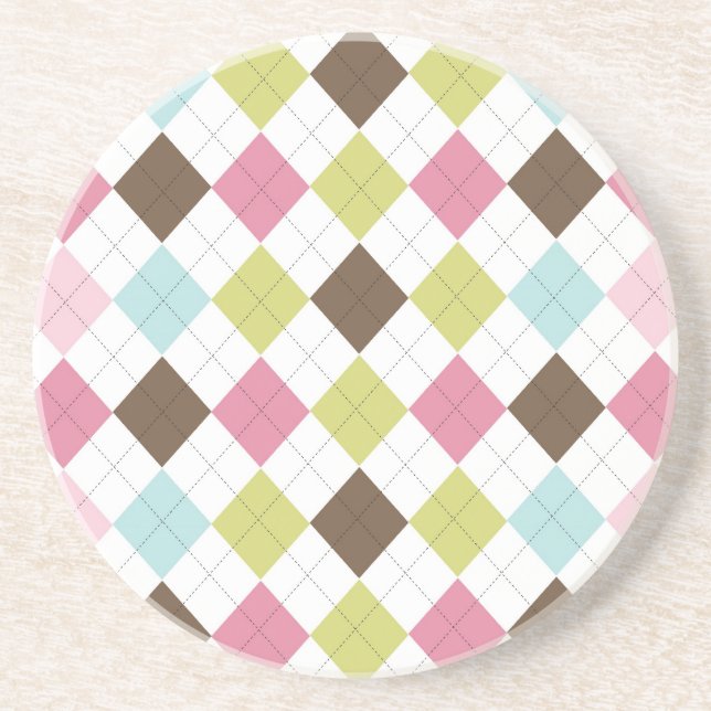 Jacquard Diamond Chandail Motif Dessous de verre (Devant)
