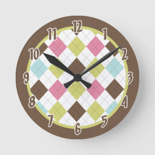 Jacquard Diamond Stich Imprimer Horloge personnali